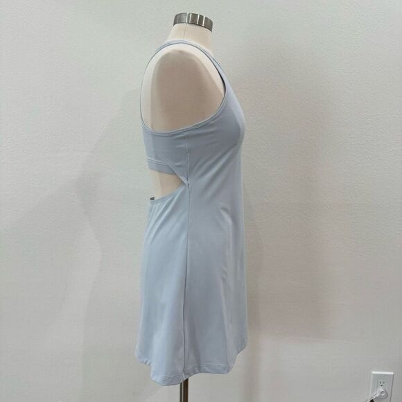 Outdoor Voices Women’s Medium Light Blue Grey Doubles Exercise Mini Dress - Picture 3 of 10